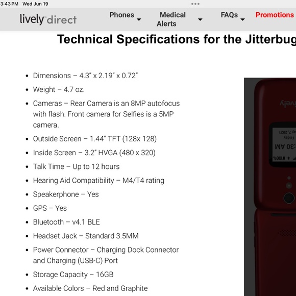 JITTERBUG 2 FLIP PHONE & CHARGERS CAR & HOME- PLUS USERS GUIDE+SOFTWARE … - Picture 6 of 6